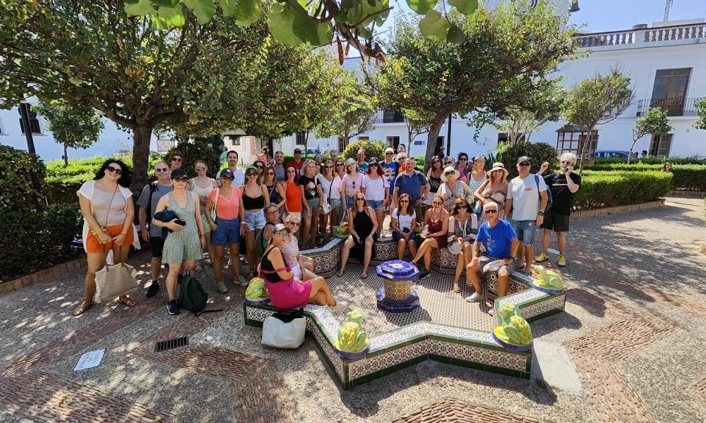 Grupo privado en la fuente de Las Ranitas
