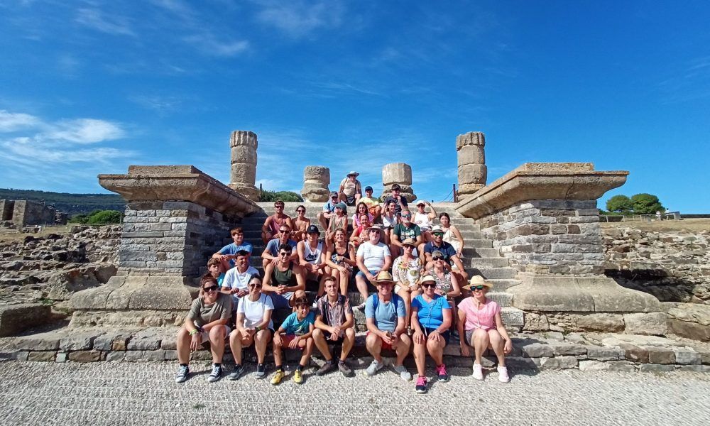 Grupo en las escalinatas del templo de Júpiter