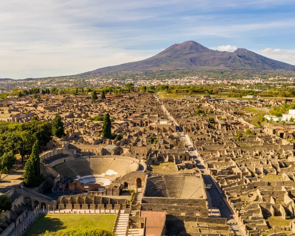 Pompeya vista de Dron